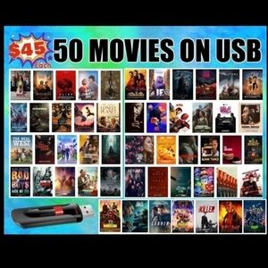 50 movies on usb  new releases 2024